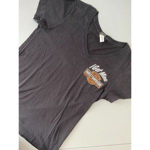 Harley‎ Davidson women's large black v-neck I got mine graphic tee casual cotton